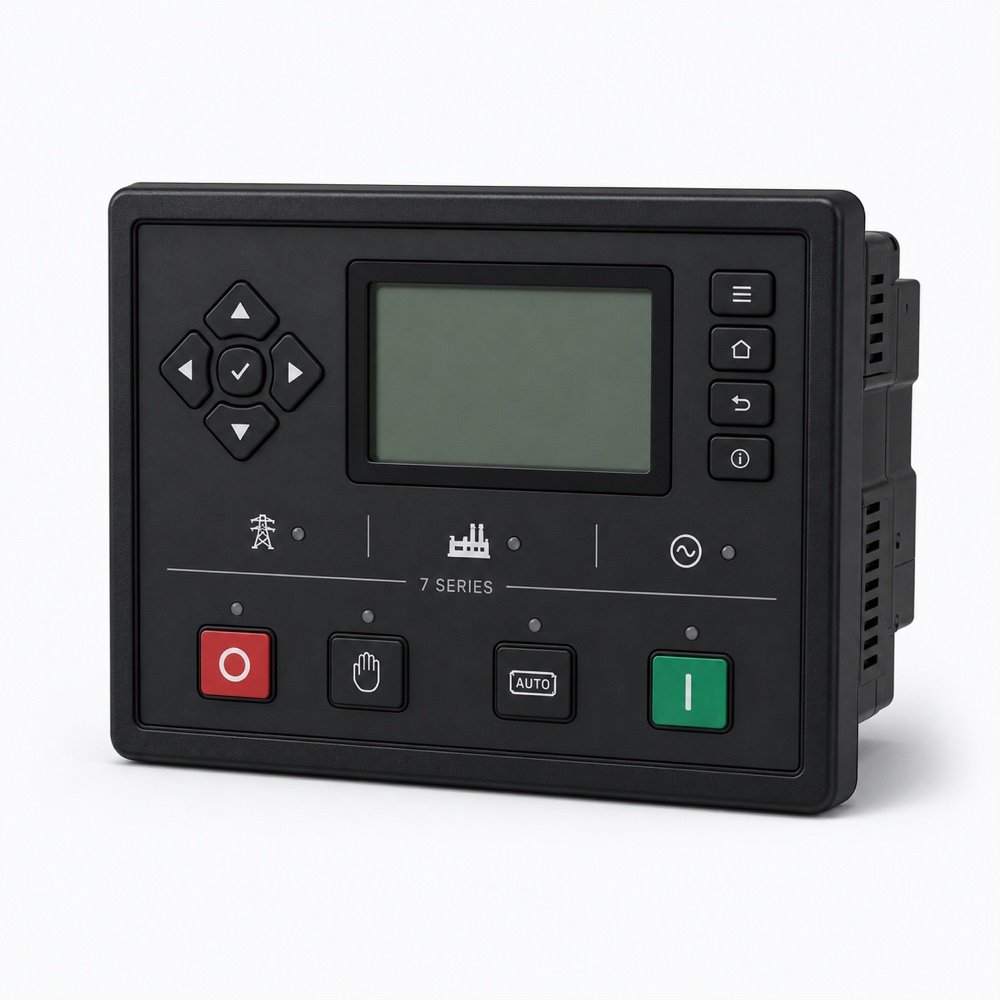 USB Connectivity Automatic Start Generator Controller DSE 7310 generator controller on a clean white background